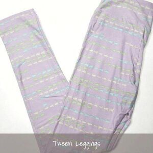 LuLaRoe Tween Leggings Purple Arrows
